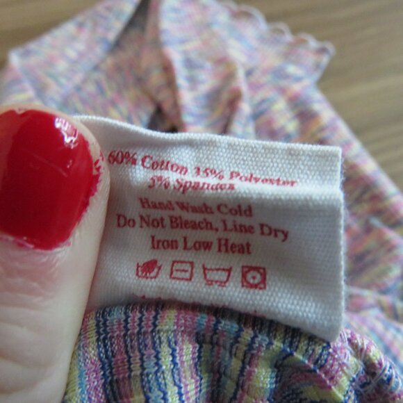 LISA SAYS GAH Josie Pant Ribbed Split Lettuce Hem Spacedye in Berry - Size M - Picture 13 of 13